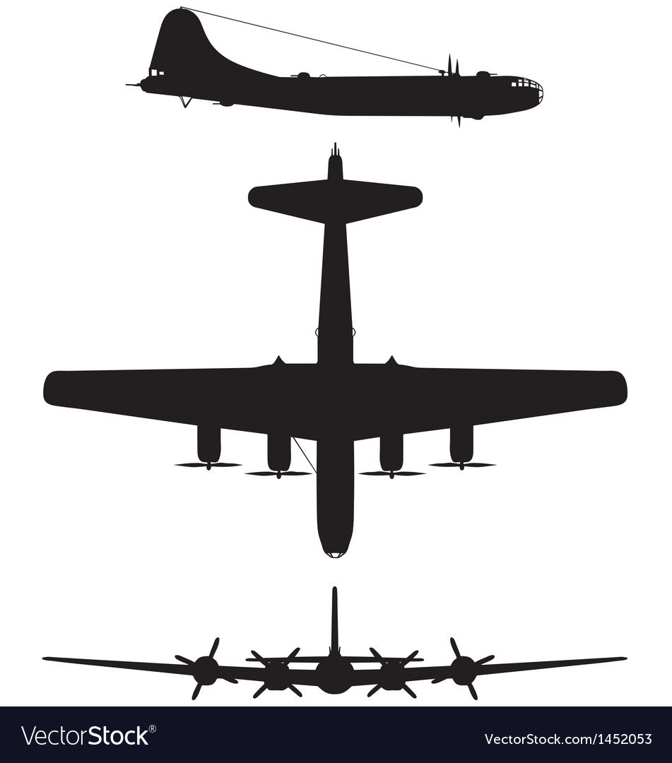 Boeing b29 superfortress Royalty Free Vector Image