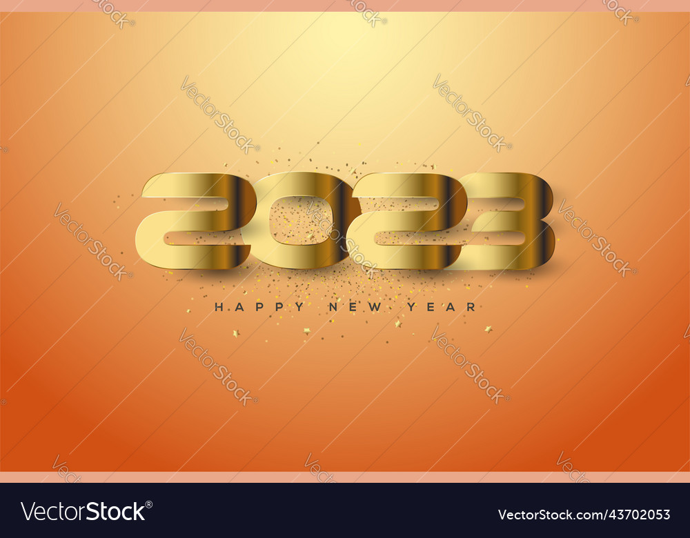 Happy New Year 2023 Luxury Golden Royalty Free Vector Image Happy New Year 2023 Luxury Golden Royalty Free Vector Image