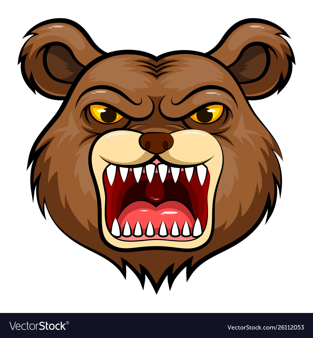 Mascot head an bear Royalty Free Vector Image - VectorStock