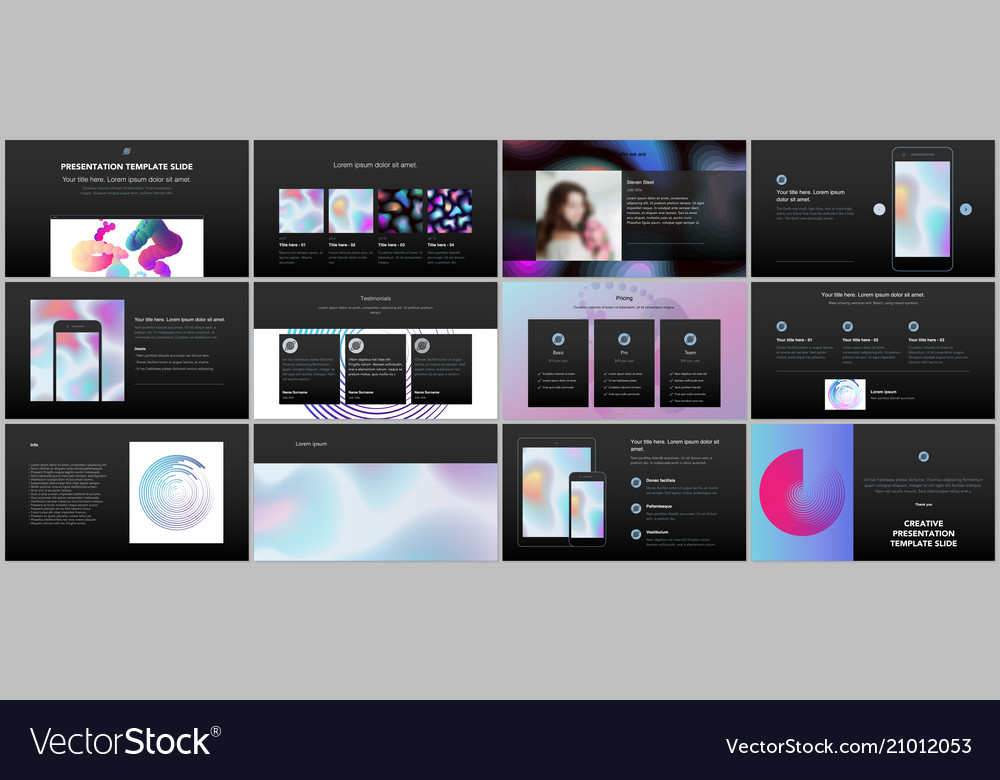 Minimal presentations portfolio templates Vector Image