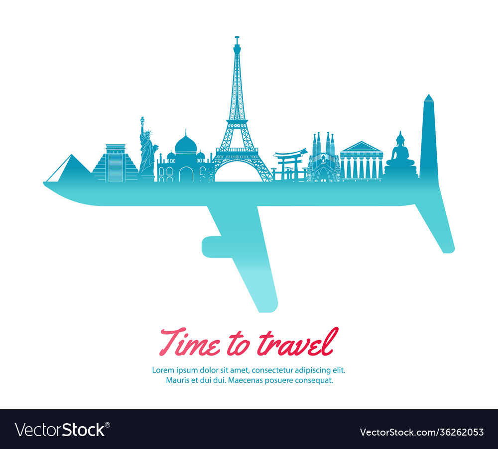 Plane-world Royalty Free Vector Image - VectorStock