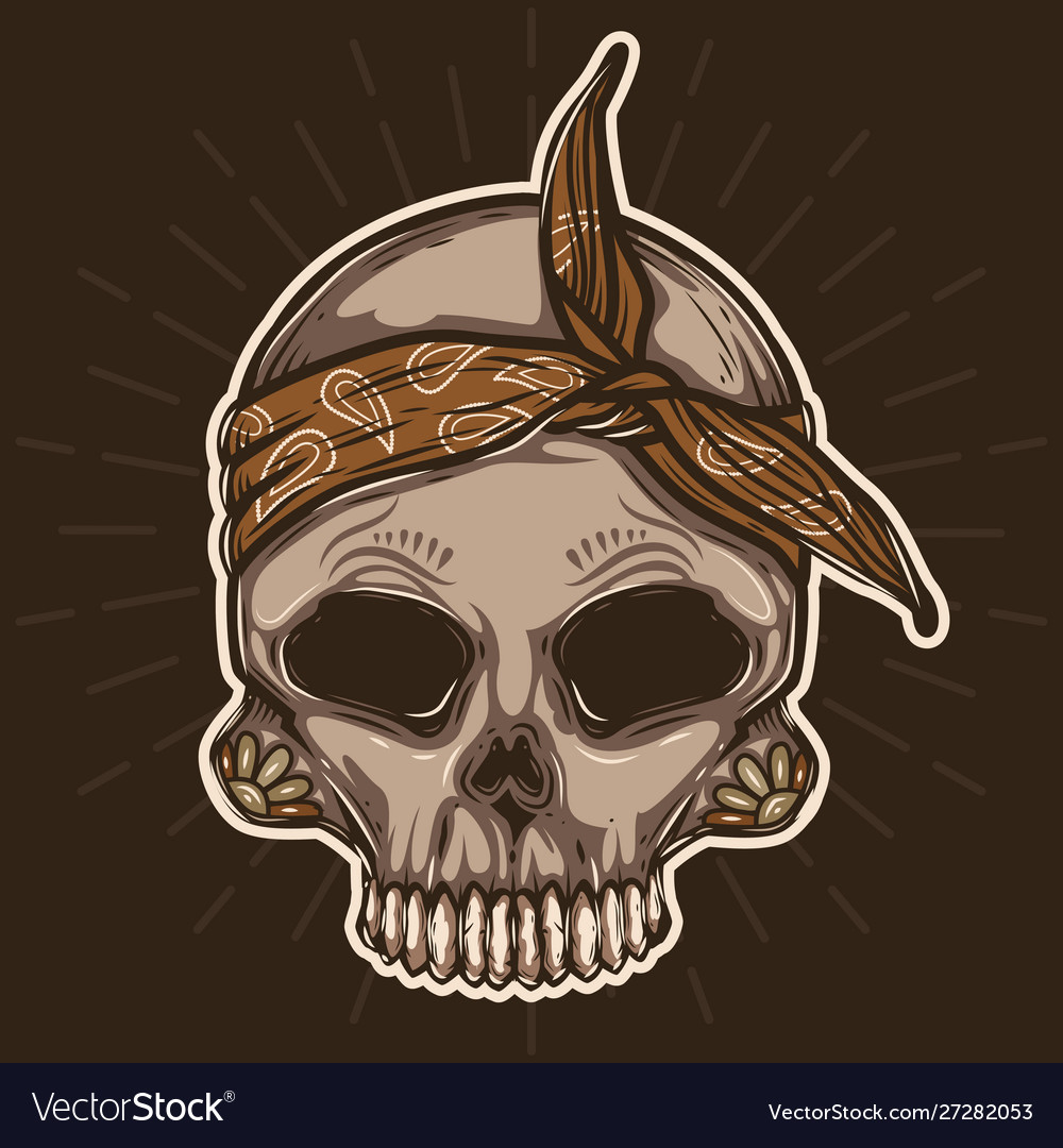 Skull Girl 02 Royalty Free Vector Image - Vectorstock