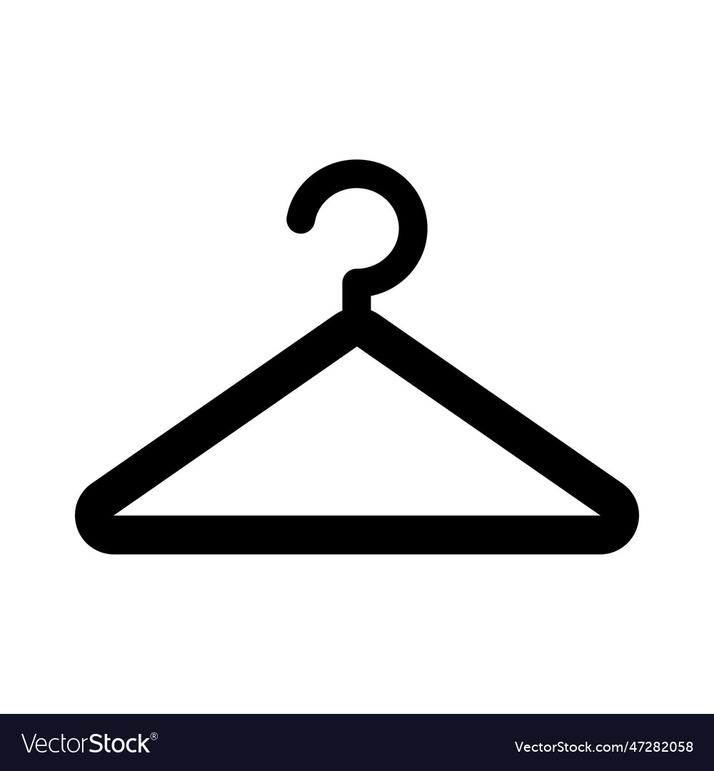 Cloth hanger glyph icon for personal Royalty Free Vector