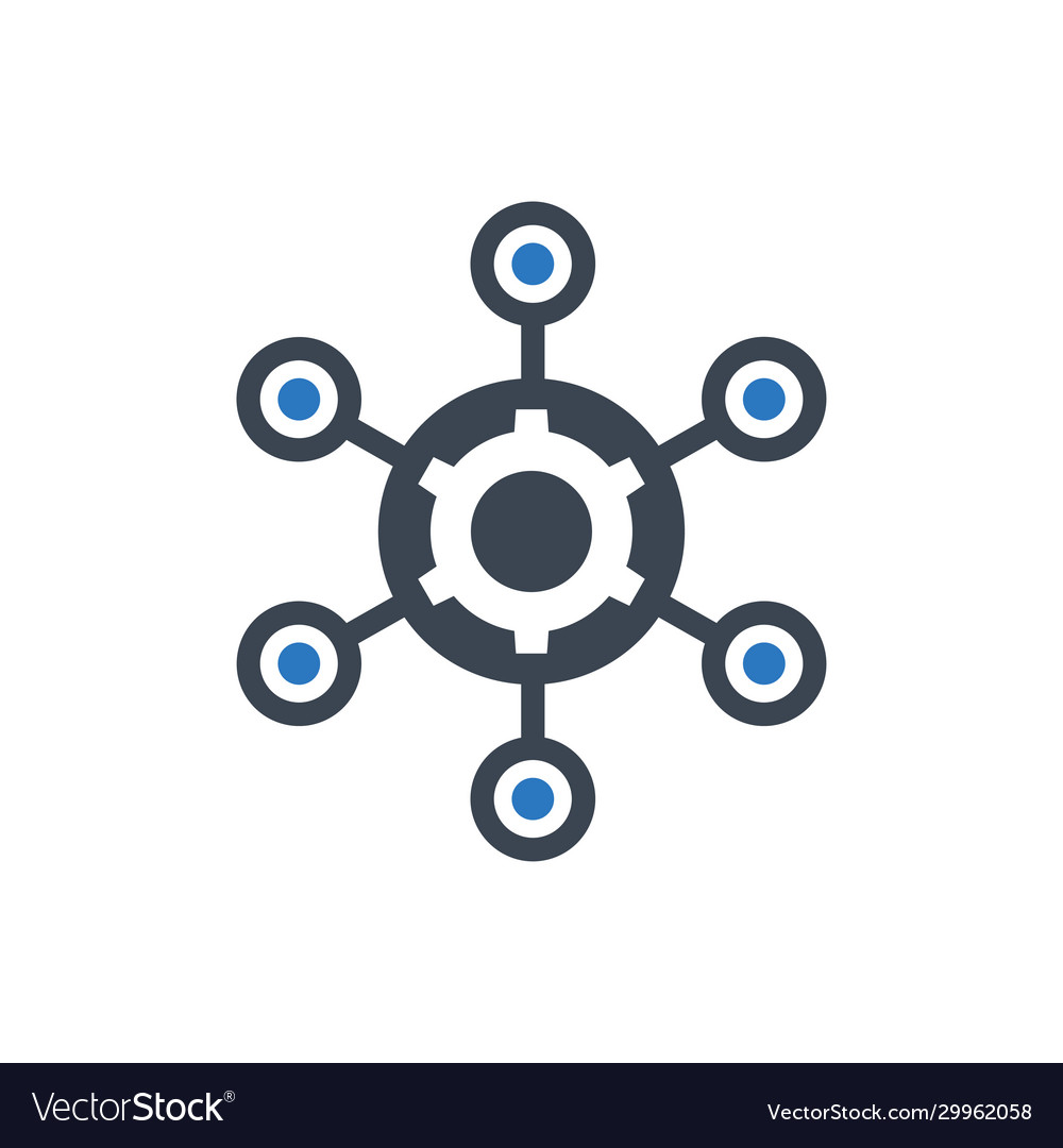 Service network icon Royalty Free Vector Image