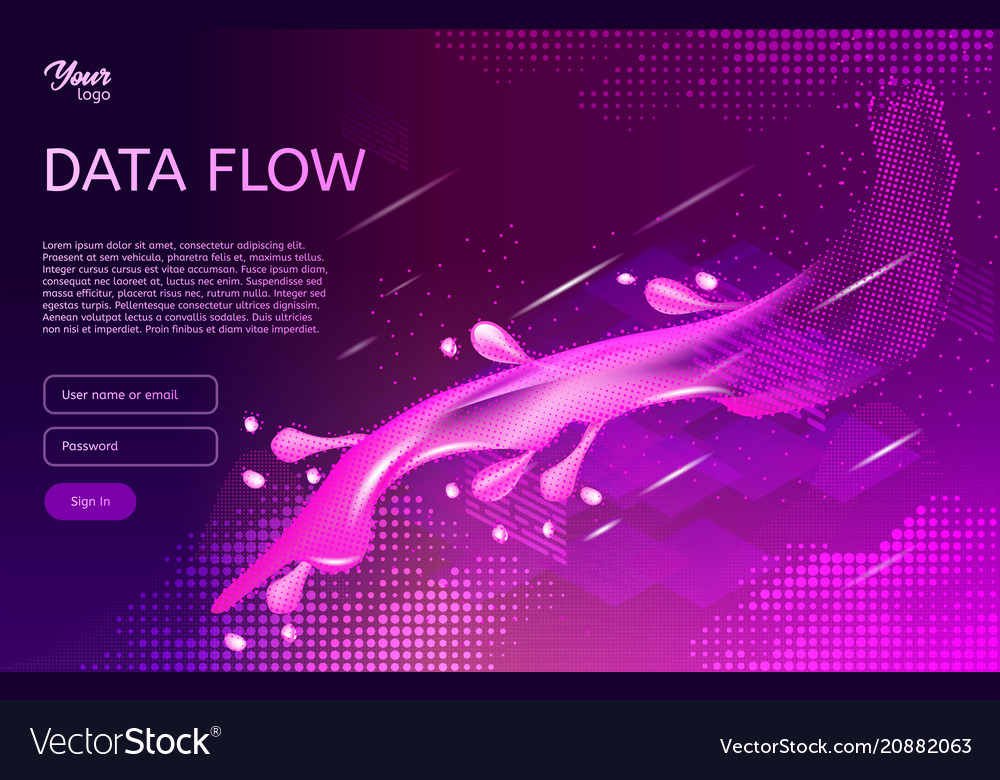 Abstract and creative concept data flow Royalty Free Vector