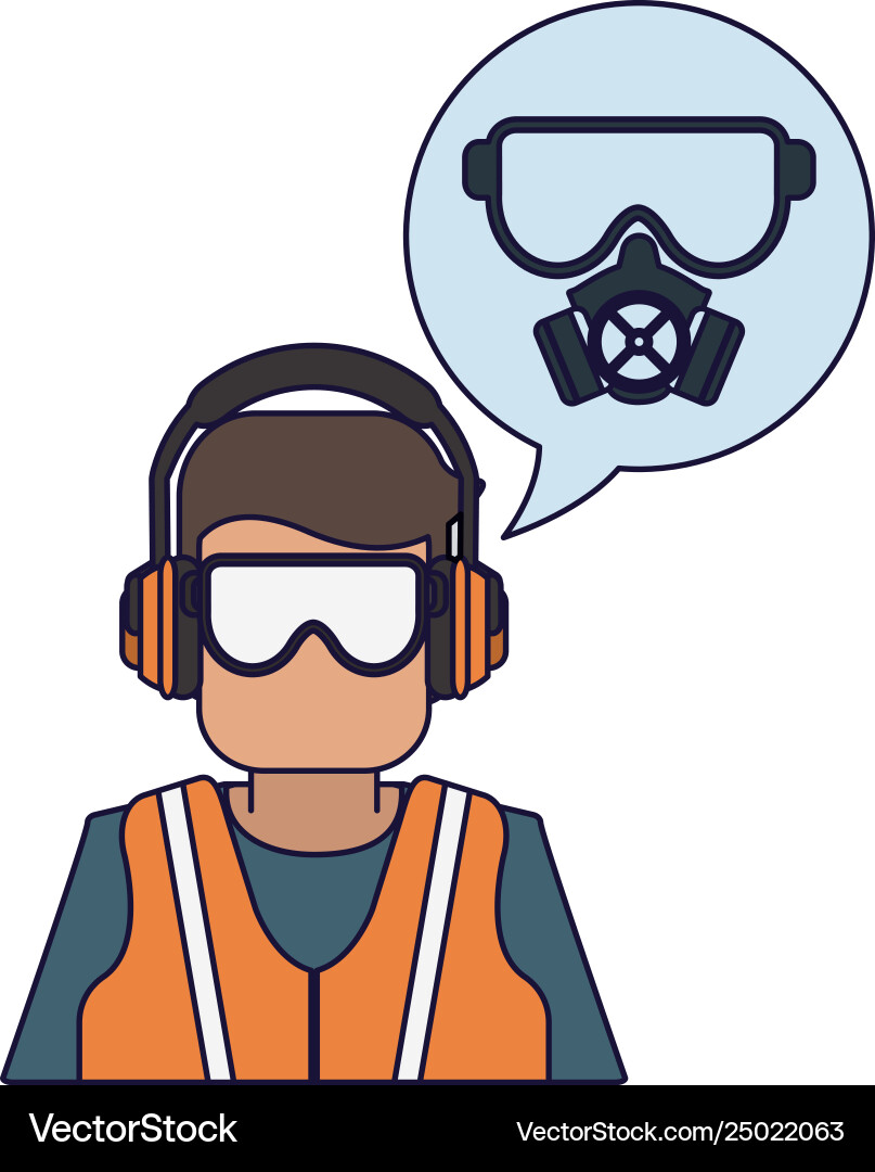 Construction worker avatar Royalty Free Vector Image