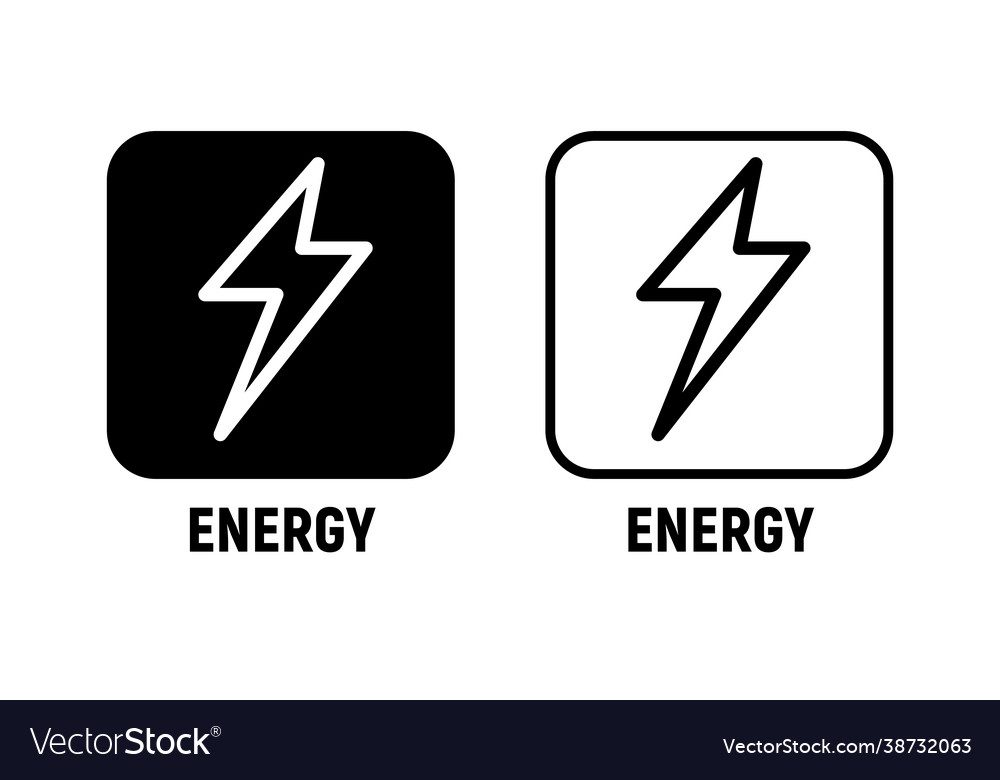 Energy icon bolt lighting power electric Vector Image