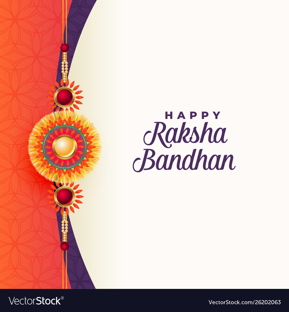 Happy raksha bandhan traditional greeting card Vector Image