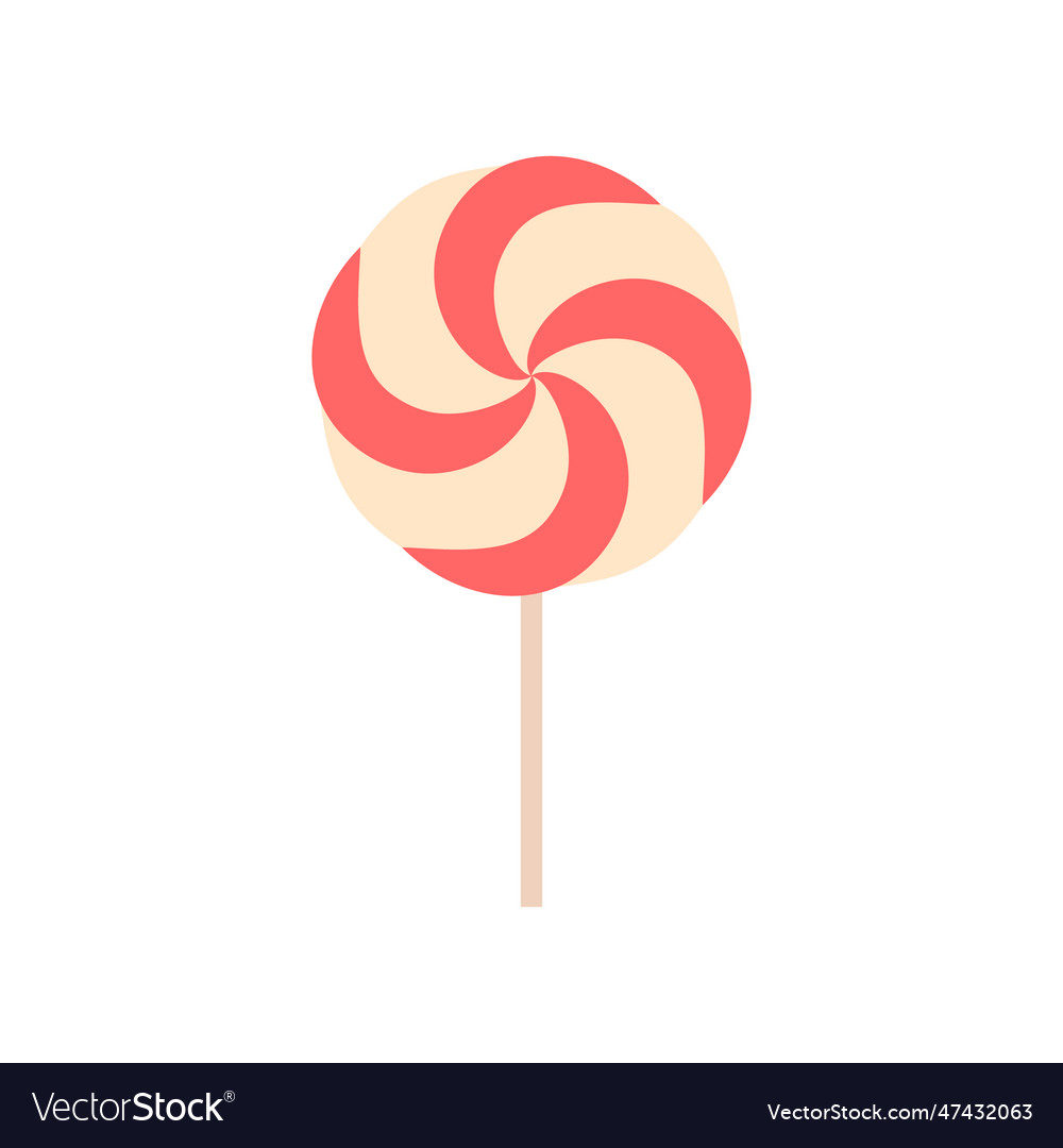 Lollipop candy flat design Royalty Free Vector Image