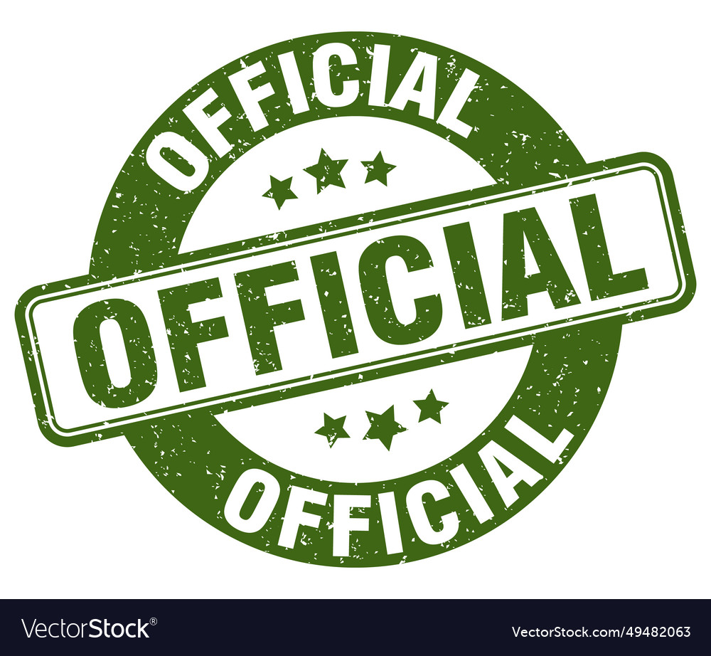 Official stamp official label round grunge sign Vector Image