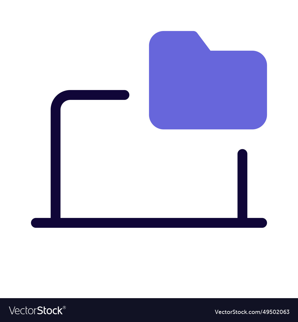 Virtual storage space for data in laptop Vector Image