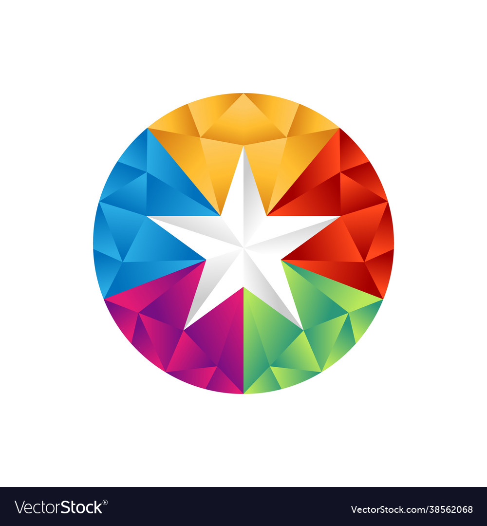 Abstract star logo icon design template simple Vector Image