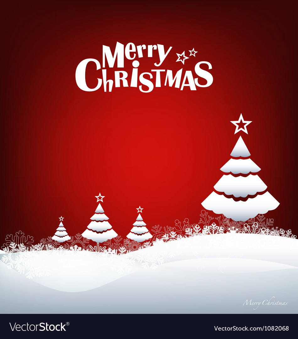 christmas postcard with origami christmas tree vector image postcard for christmas