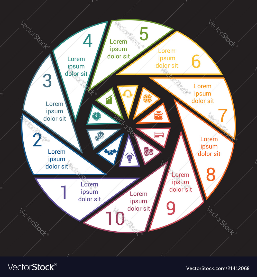 pie chart with black