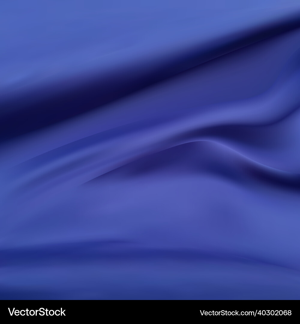 Satin silky clothfabric textile drape with crease Vector Image