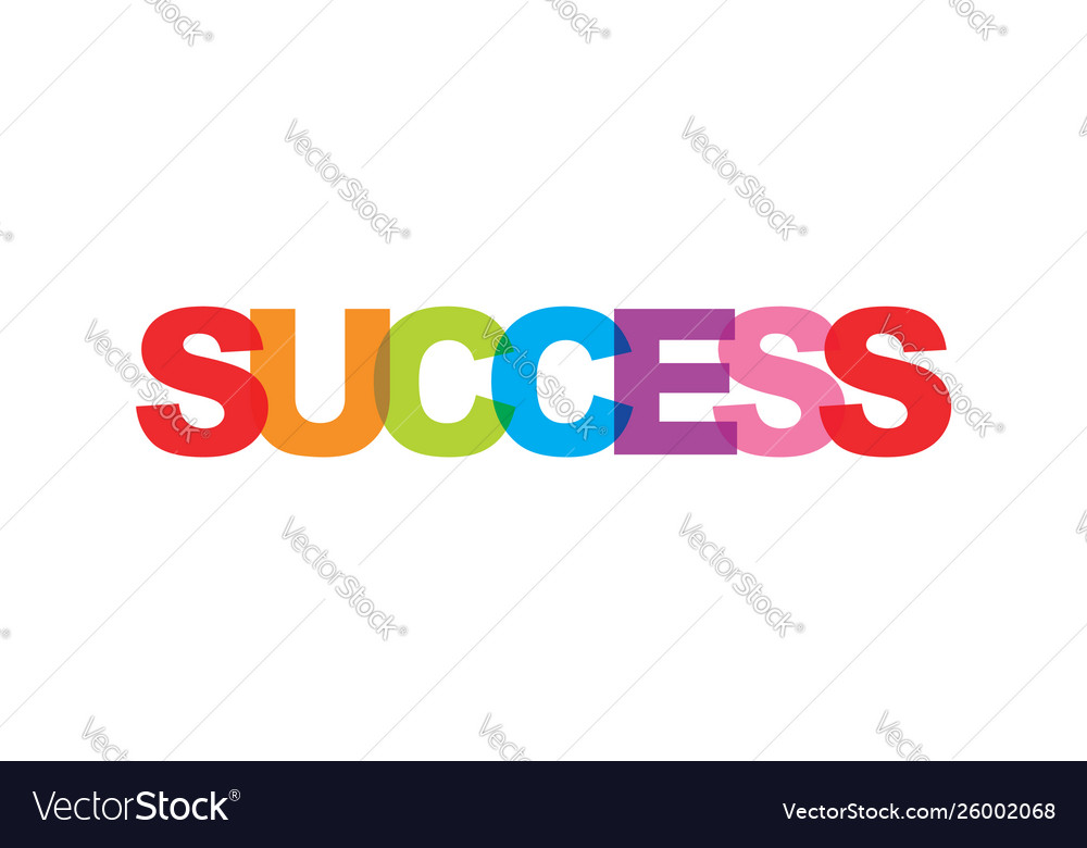 Success business card text modern lettering Vector Image