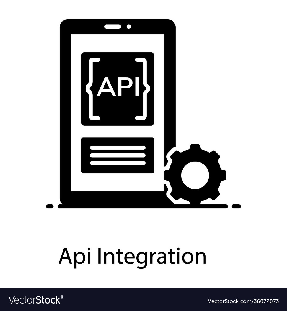 Api integration Royalty Free Vector Image - VectorStock