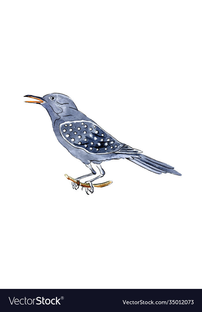 Calling bird for 12 days christmas charms Vector Image