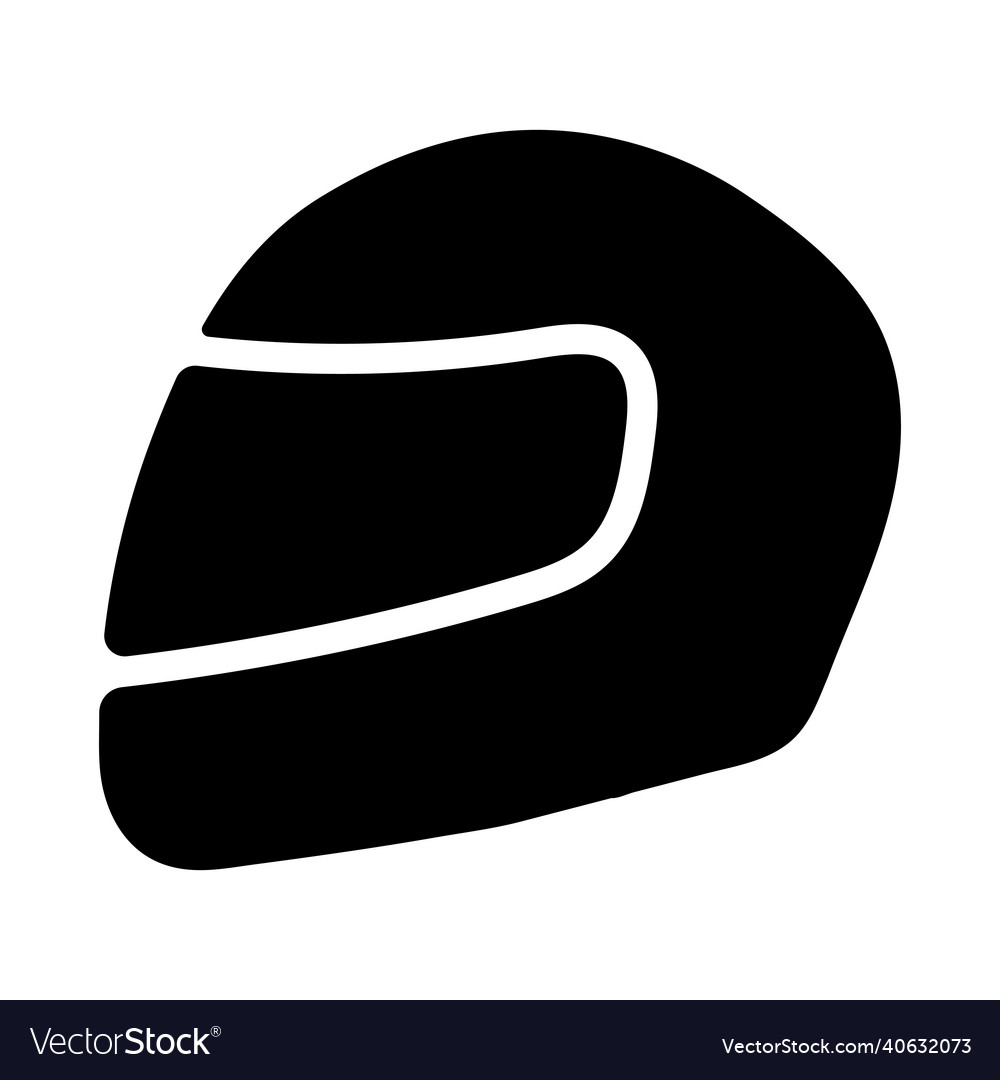 Motorcycle helmet head injury protection icon Vector Image