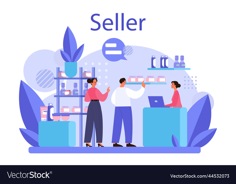 Seller concept professional worker Royalty Free Vector Image