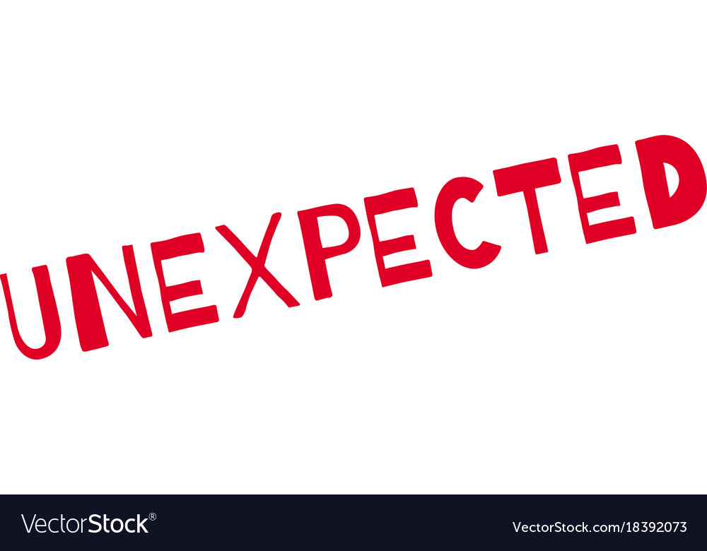 Unexpected rubber stamp Royalty Free Vector Image