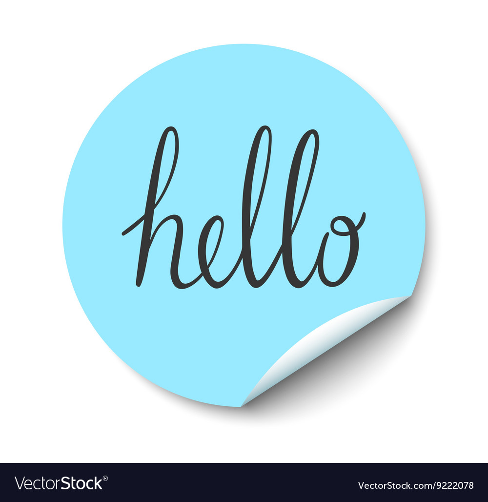 Hello vector. Circle sticker. стикер hello my name is для фотошопа.