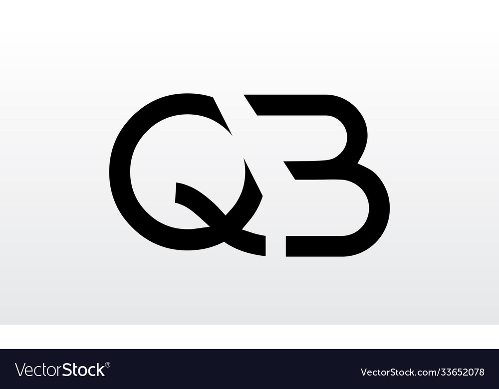 Initial letter qb logo design with creative Vector Image