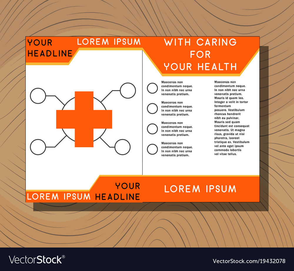 medical brochure cover template flyer design vector image medical brochure design