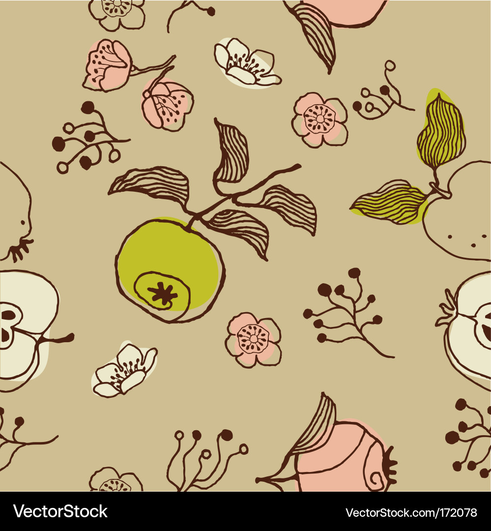 Nature seamless pattern Royalty Free Vector Image
