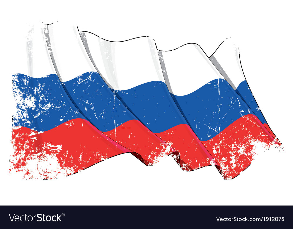 Russia Flag Grunge, Vectors