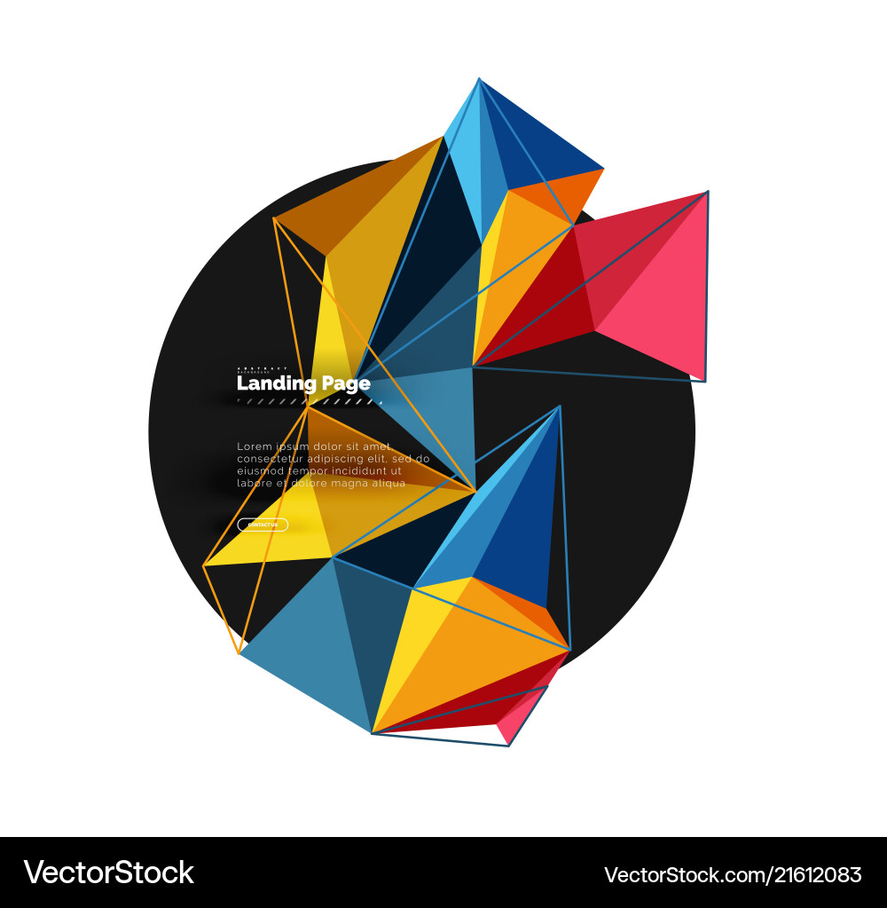 3d triangle abstract background polygonal Vector Image
