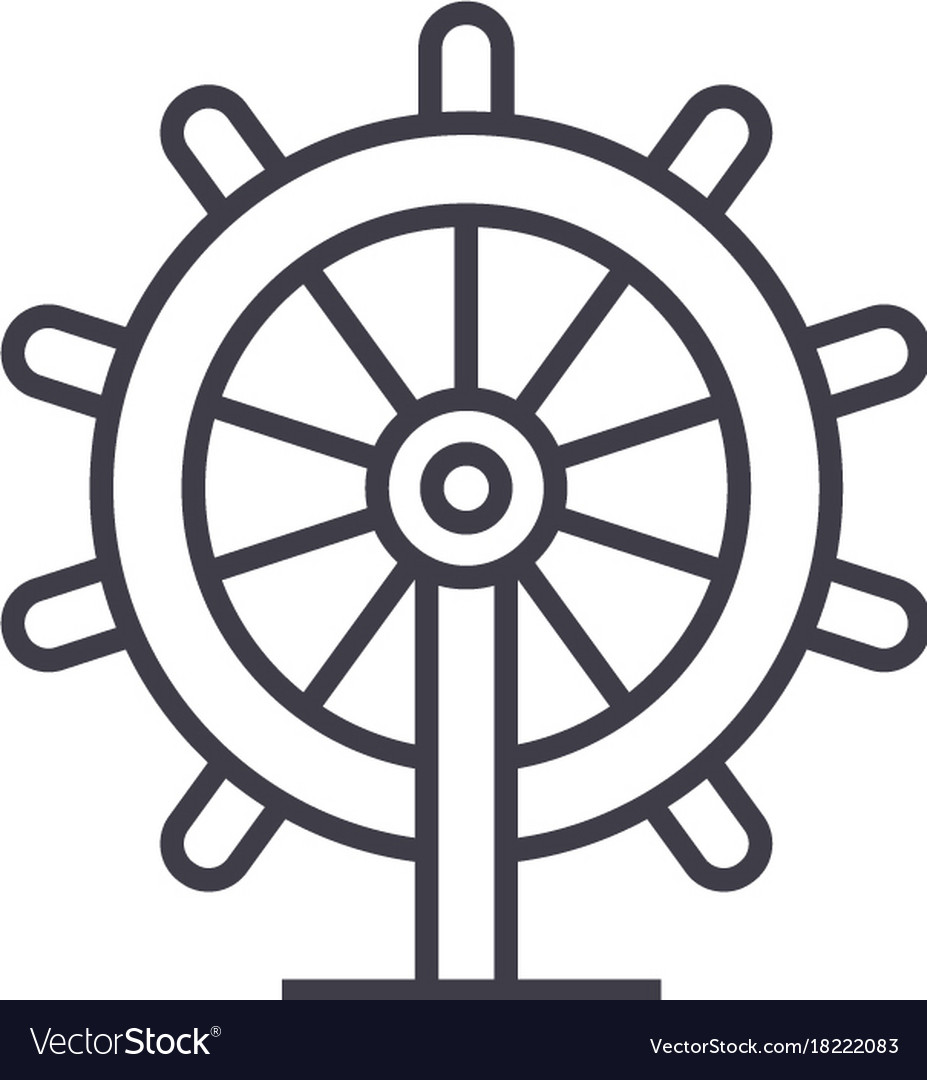 business-steering-wheel-linear-icon-sign-symbol-vector-image