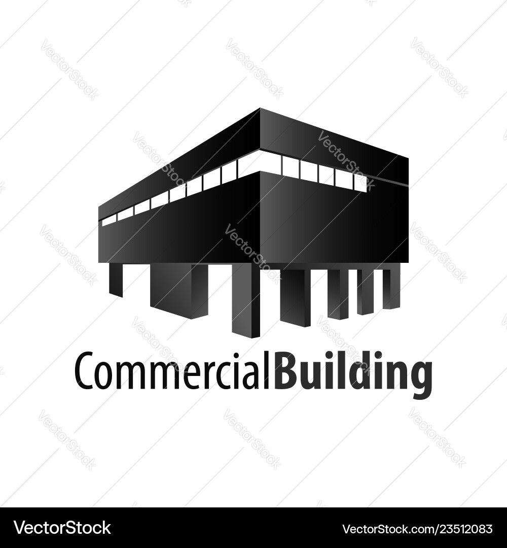 Commercial building logo concept design symbol Vector Image