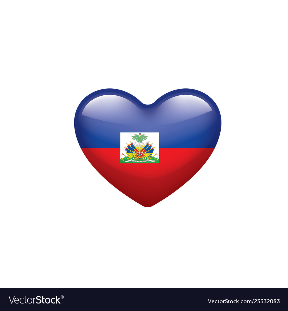 Haiti flag on a white Royalty Free Vector Image