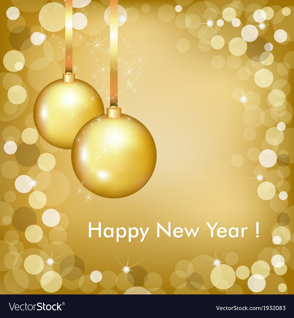 Happy new year beautiful gold design Royalty Free Vector