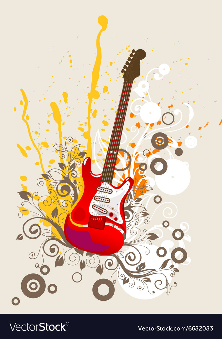 Retro guitar icon Royalty Free Vector Image - VectorStock