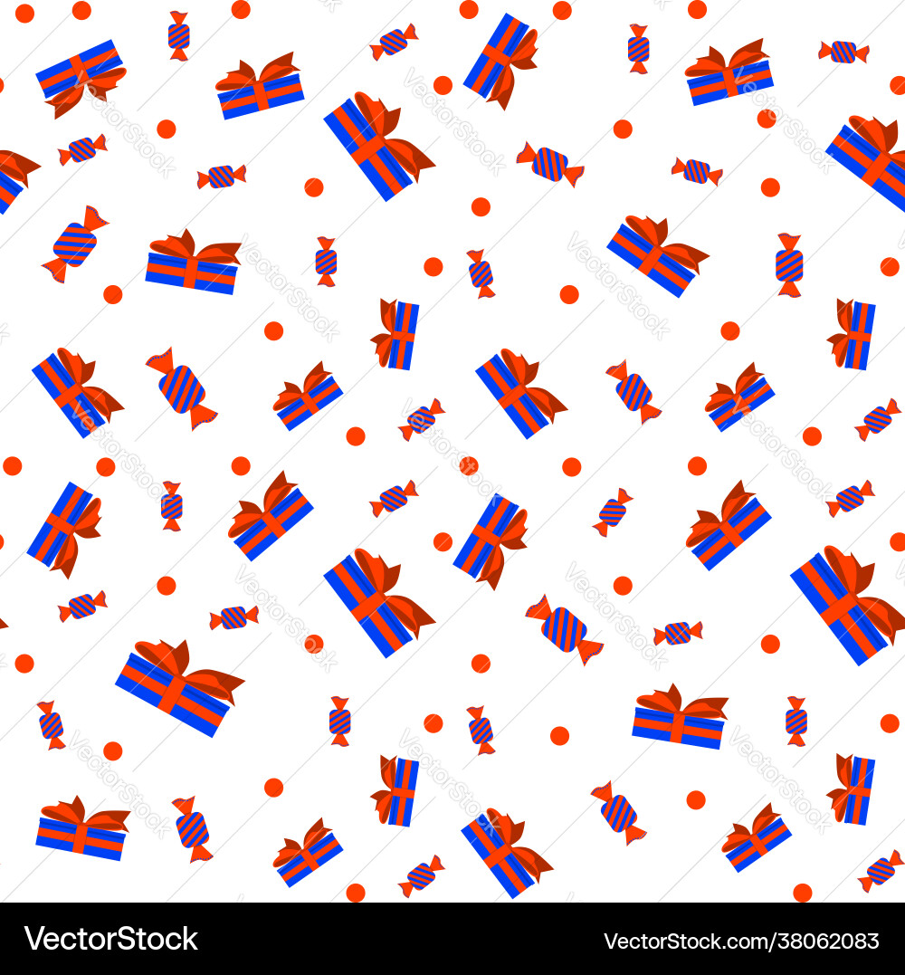 Seamless pattern christmas items Royalty Free Vector Image