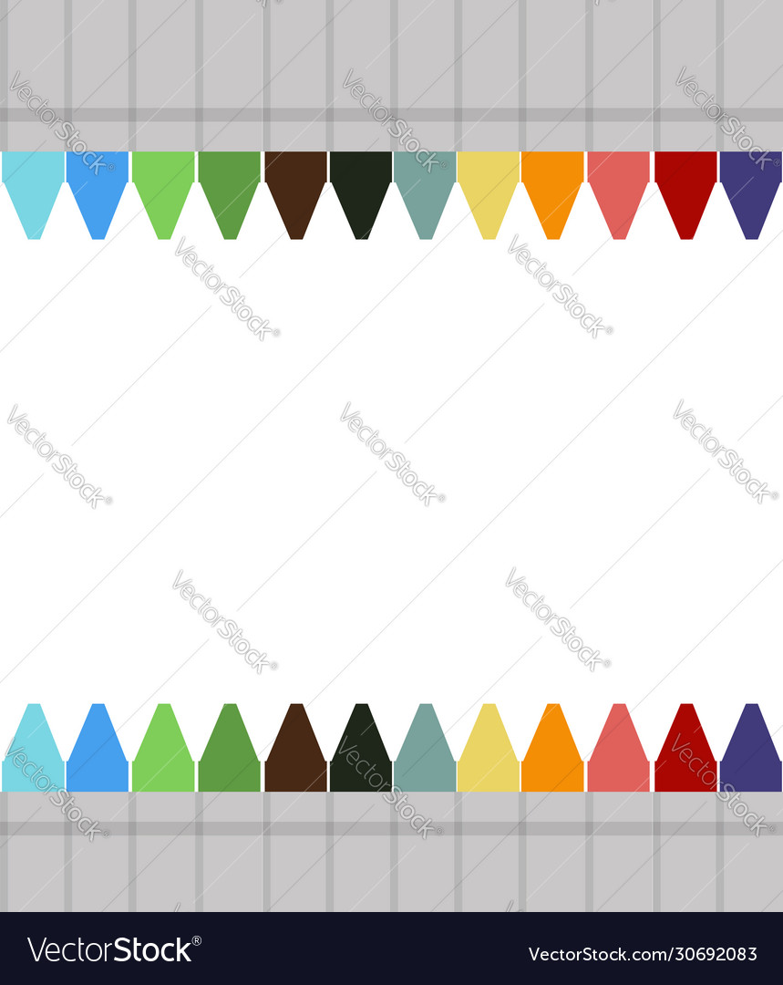 Set crayons background Royalty Free Vector Image