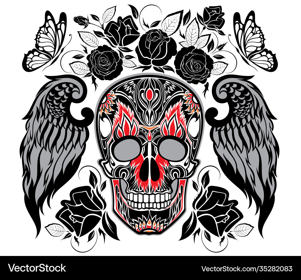 Tattoo set Royalty Free Vector Image - VectorStock