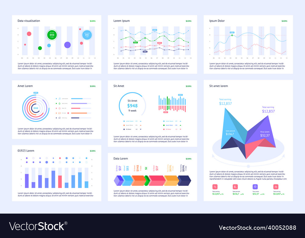 Elements of infographics and statistics Royalty Free Vector