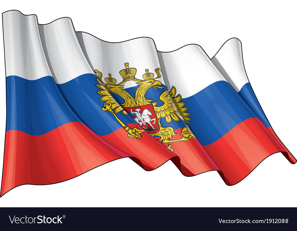 Russia state flag Royalty Free Vector Image - VectorStock