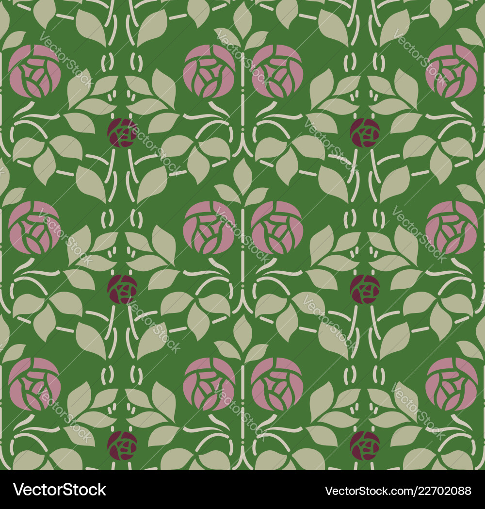 Seamless pattern with roses Royalty Free Vector Image