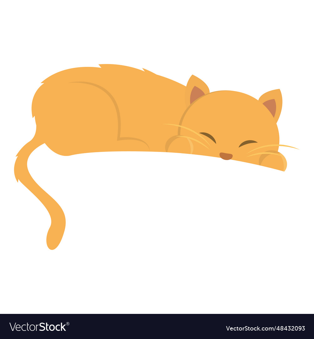 Isolated happy cute cat domestic animal Royalty Free Vector