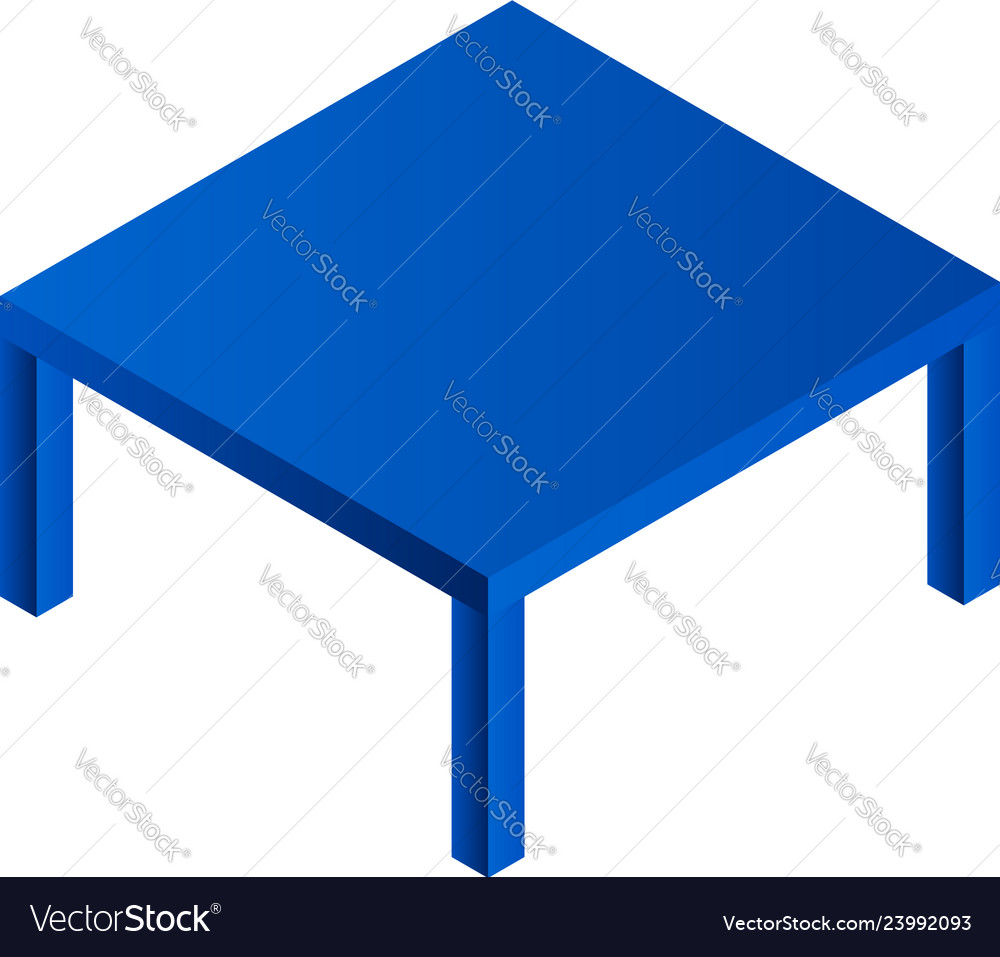 Laundry blue table icon isometric style Royalty Free Vector