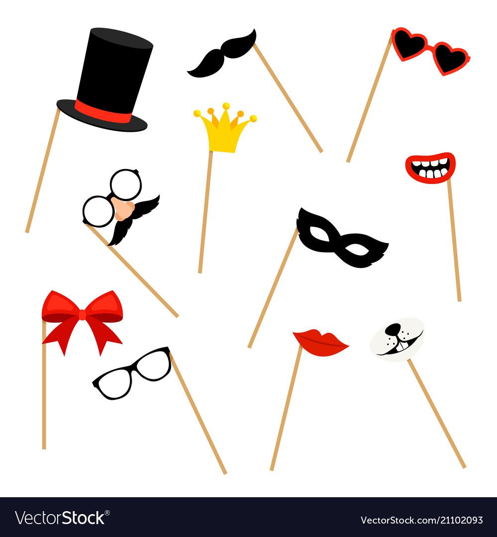 Photo booth props Royalty Free Vector Image VectorStock