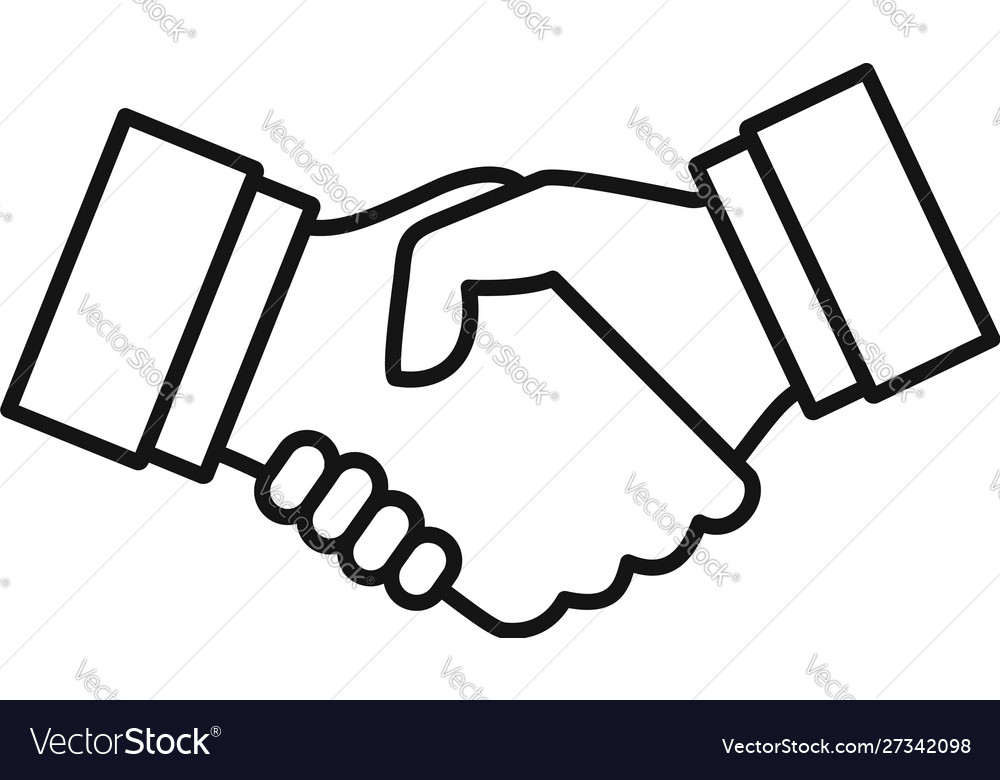 Free Handshake Icon - Download in Colored Outline Style