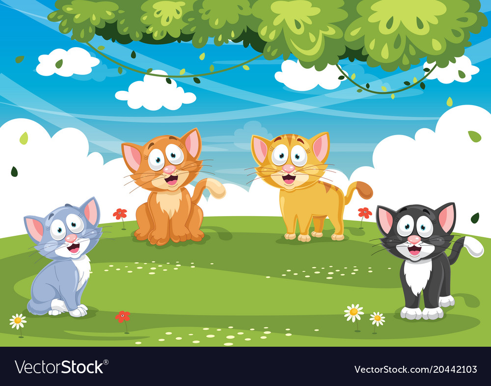 Cartoon Cats Royalty Free Vector Image - Vectorstock