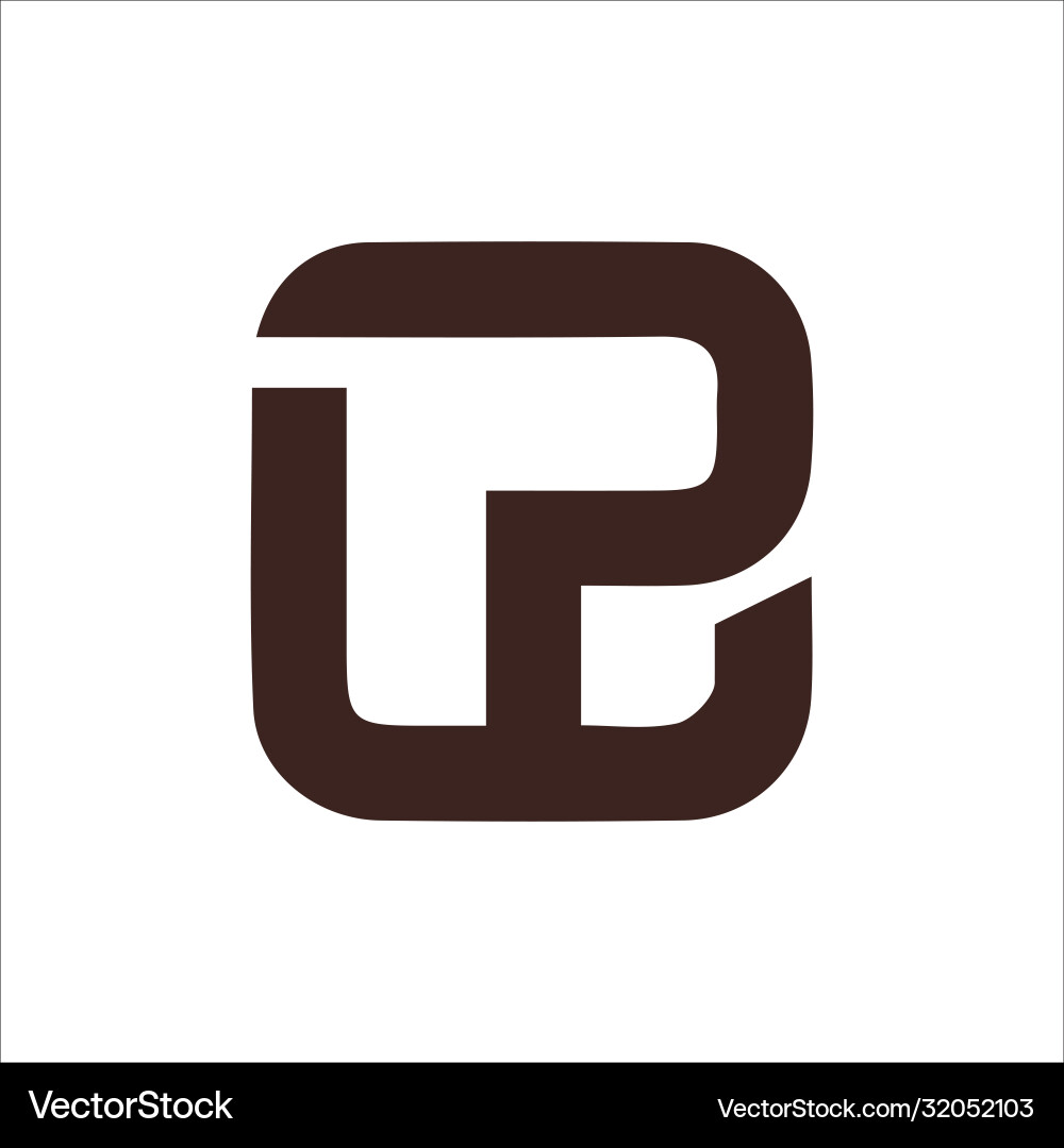 Initial letter pw or wp logo design template Vector Image