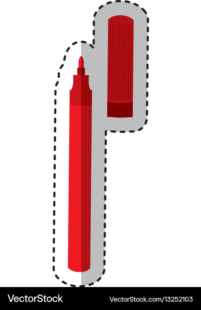 Marker school supply icon Royalty Free Vector Image