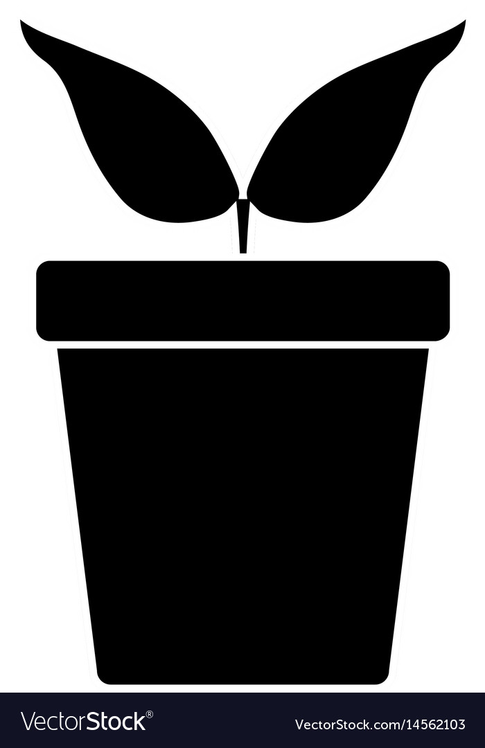 Plant in a pot icon Royalty Free Vector Image - VectorStock